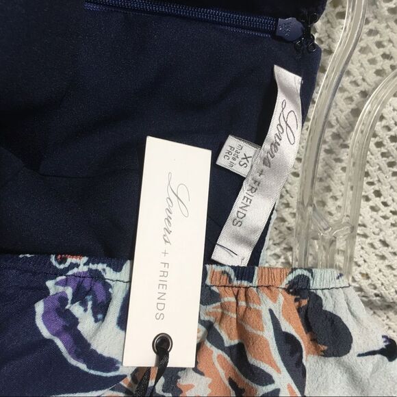 🆕 Lovers + Friends Vineyard Off Shoulder Button Down Floral Dress size XS - Picture 5 of 5